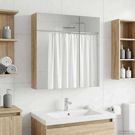 Armoire Miroir de Salle de Bain Chêne Sonoma 60 x 14,5 x 70 cm 622313622313