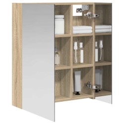 Armoire Miroir de Salle de Bain Chêne Sonoma 60 x 14,5 x 70 cm 622313622313