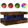 Table basse avec lumières LED chêne fumé 90x50x40 cm 622315622315
