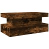 Table basse avec lumières LED chêne fumé 90x50x40 cm 622315622315
