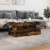 Table basse avec lumières LED chêne fumé 90x50x40 cm 622315622315