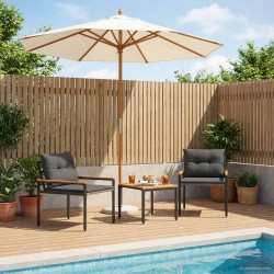 Ensemble de meubles d'extérieur 3 pcs Gris foncé polyrotin 622318622318