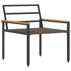 Ensemble de meubles d'extérieur 3 pcs Gris foncé polyrotin 622318622318