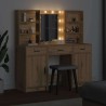 Ensemble de table de maquillage avec LED 3 pc Chêne artisanal 622319622319