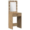 Ensemble de table de maquillage avec LED 3 pc Chêne artisanal 622319622319