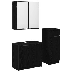 Ensemble de mobilier de salle de bain 3 pcs Chêne noir 622320622320