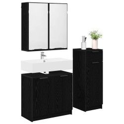 Ensemble de mobilier de salle de bain 3 pcs Chêne noir 622320622320