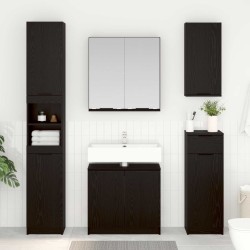 Ensemble de mobilier de salle de bain 3 pcs Chêne noir 622320622320