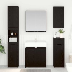 Ensemble de Meubles de Salle de Bain 2 pcs Chêne noir 622321622321