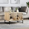 Table basse avec portes en verre chêne sonoma 68,5x50x50 cm 622323622323