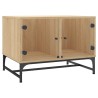 Table basse avec portes en verre chêne sonoma 68,5x50x50 cm 622323622323