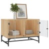 Table basse avec portes en verre chêne sonoma 68,5x50x50 cm 622323622323