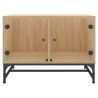 Table basse avec portes en verre chêne sonoma 68,5x50x50 cm 622323622323