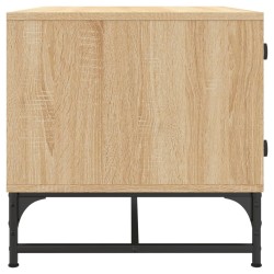 Table basse avec portes en verre chêne sonoma 68,5x50x50 cm 622323622323