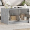 Table basse avec portes en verre gris béton 68x50x42 cm 622324622324