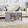 Table basse avec portes en verre gris béton 68x50x42 cm 622324622324