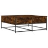 Table basse chêne fumé 100x99x40 cm bois d'ingénierie 622325622325