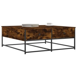 Table basse chêne fumé 100x99x40 cm bois d'ingénierie 622325622325
