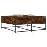 Table basse chêne fumé 100x99x40 cm bois d'ingénierie 622325622325