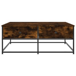 Table basse chêne fumé 100x99x40 cm bois d'ingénierie 622325622325