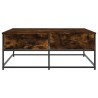 Table basse chêne fumé 100x99x40 cm bois d'ingénierie 622325622325