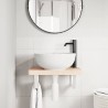 Supports d'étagères pour lavabo 2 pcs blanc trapèze acier 622329622329