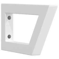 Supports d'étagères pour lavabo 2 pcs blanc trapèze acier 622329622329