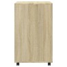 Armoire à roulettes chêne sonoma 60x48x81 cm bois d'ingénierie 622330622330