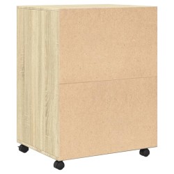 Armoire à roulettes chêne sonoma 60x48x81 cm bois d'ingénierie 622330622330
