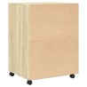 Armoire à roulettes chêne sonoma 60x48x81 cm bois d'ingénierie 622330622330