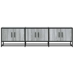 Meuble TV sonoma gris 150x35x41 cm bois d'ingénierie et métal 622331622331
