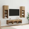 Meubles TV muraux 5 pcs Chêne noir Bois d'ingénierie 622334622334