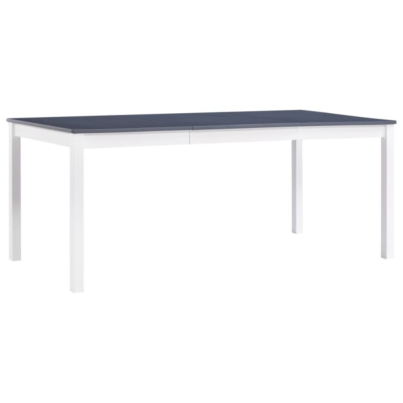 Table à manger Blanc et gris 180x90x73 cm Bois de pin 622337622337