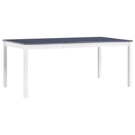 Table à manger Blanc et gris 180x90x73 cm Bois de pin 622337622337