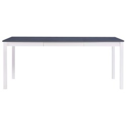 Table à manger Blanc et gris 180x90x73 cm Bois de pin 622337622337