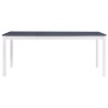 Table à manger Blanc et gris 180x90x73 cm Bois de pin 622337622337