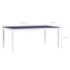Table à manger Blanc et gris 180x90x73 cm Bois de pin 622337622337