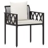 Ensemble de meubles d'extérieur 4 pcs Noir et blanc crème 622340622340