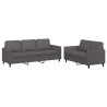 Ensemble de canapés 2 pcs avec coussins Gris Similicuir 622342622342