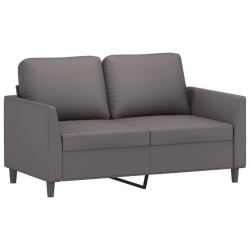 Ensemble de canapés 2 pcs avec coussins Gris Similicuir 622342622342