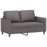 Ensemble de canapés 2 pcs avec coussins Gris Similicuir 622342622342