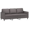 Ensemble de canapés 2 pcs avec coussins Gris Similicuir 622342622342