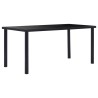 Table à manger Noir 160x80x75 cm Verre trempé 622343622343