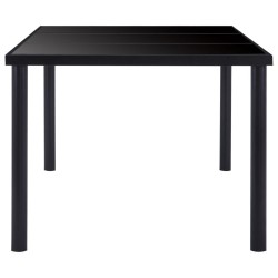 Table à manger Noir 160x80x75 cm Verre trempé 622343622343
