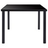 Table à manger Noir 160x80x75 cm Verre trempé 622343622343
