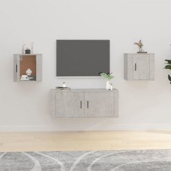 Meubles TV muraux 2 pcs Gris béton 40x34,5x40 cm 622346622346
