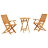 Ensemble bistro pliant 3 pcs Marron Bois d'Acacia Massif 622352622352