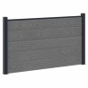 Ensemble de Clôture 180 x 105 cm WPC et Aluminium Gris 622354622354