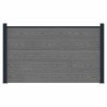 Ensemble de Clôture 180 x 105 cm WPC et Aluminium Gris 622354622354