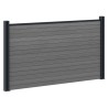 Ensemble de Clôture 180 x 105 cm WPC et Aluminium Gris 622354622354